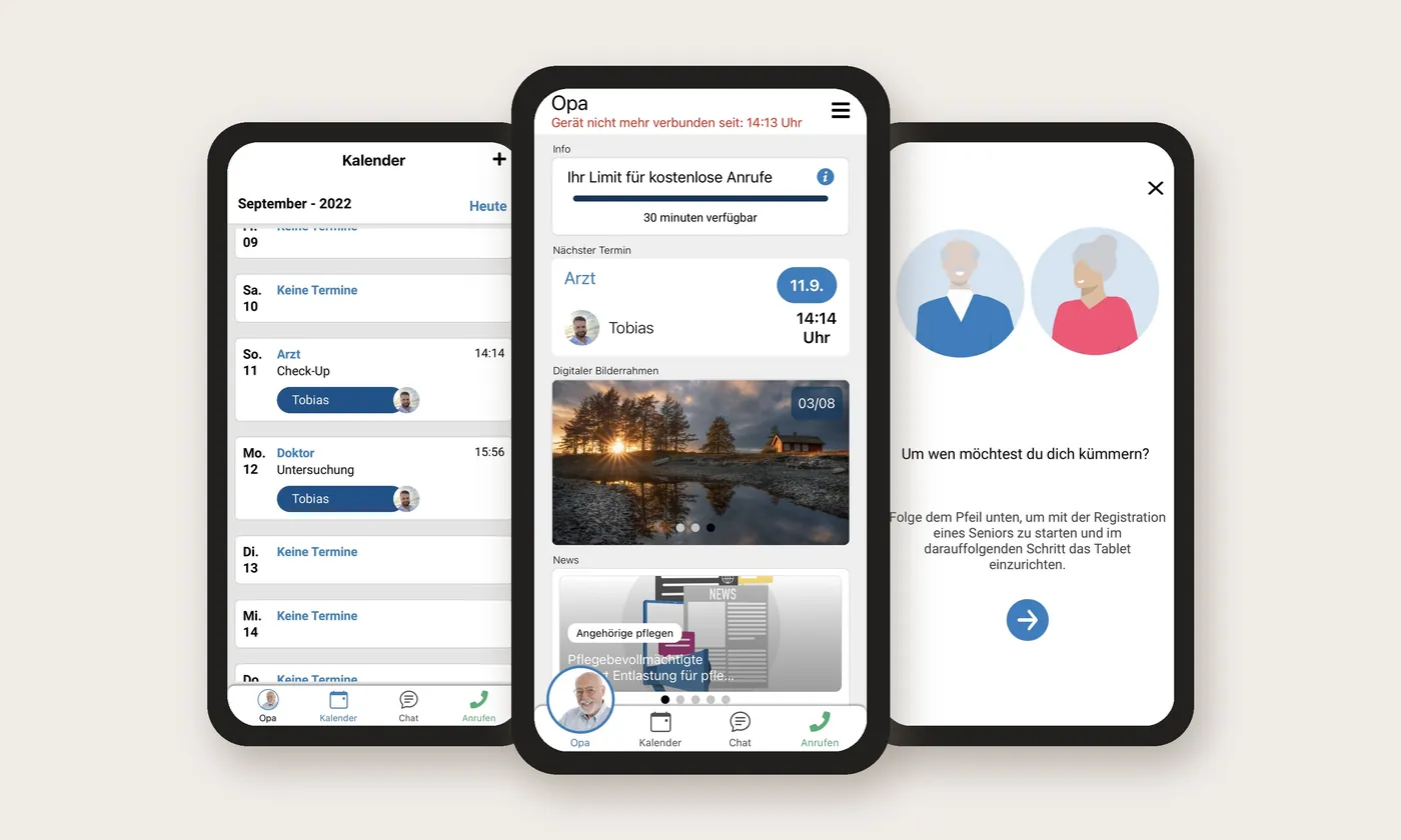 Eldertech GmbH: UI-Design, Digital